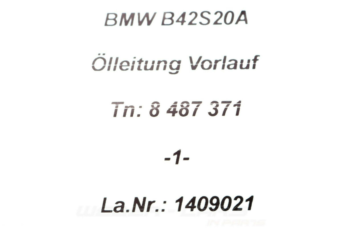 8487371 BMW B42 S20A B48 B46 X1 F48 X2 F39 Oil Supply Line 8487371 BMW B42 S20A B48 B46 X1 F48 X2 F39 Oil Supply Line