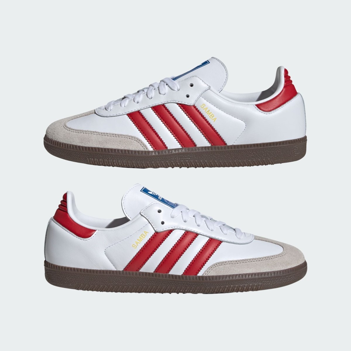 adidas Originals Samba OG White Better Scarlet IG1025 Men's Size