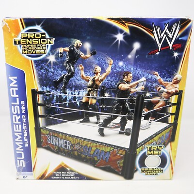 2013 MATTEL WWE WORLD WRESTLING SUMMERSLAM SUPERSTAR RING BOXED +