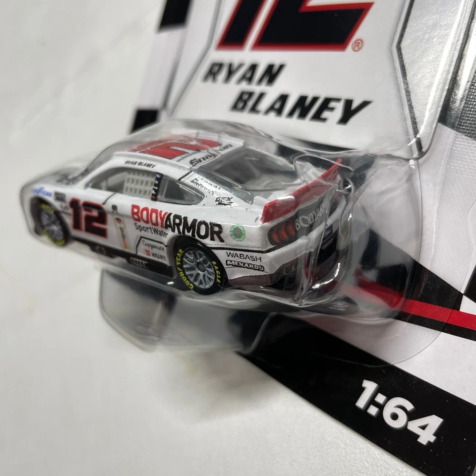 Ryan Blaney NASCAR Diecast 1:64 Lionel 2023 Wave 2 Body Armor Ford Mustang White - Image 3 of 4