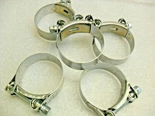 qty 5 - Mikalor Supra Hose Clamps Stainless Steel W2 Clips 51 to 55mm 20mm band