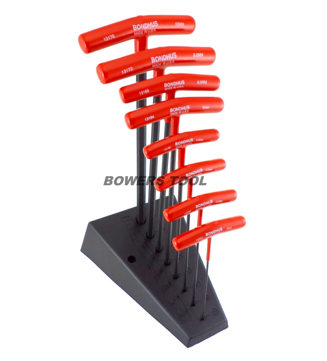 Bondhus T Handle Ball End Hex Wrench Set Metric MADE IN USA 13189 T Handle Stand