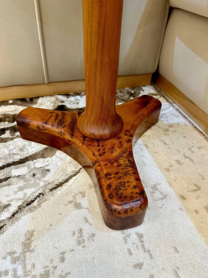 Moroccan Round Coffee Table – Lemon & Thuya Wood Inlay - Image 3 of 4