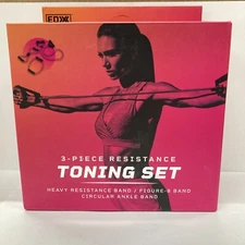 EDX 3 Pc Resistance Toning Set Heavy Resistance Figure-8 Circular Ankle Bands