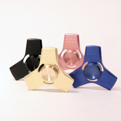 Zeekio Fidget Spinner - Slotted Windmill-Brass/Steel - Hybrid Ceramic Bearing