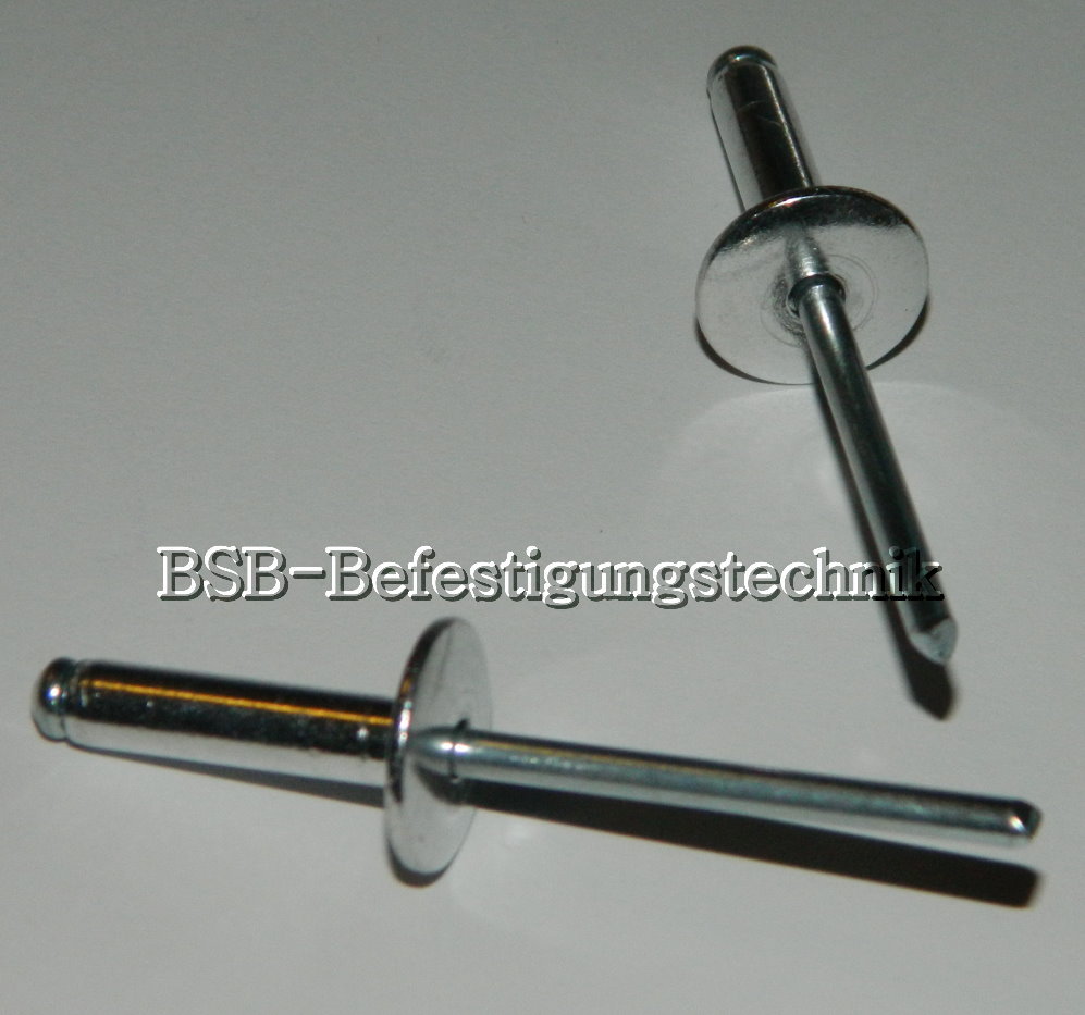 Blindnietmutter Alu 250 Stück Multi-Blindnieten 4x10 – Flachkopf Aus Alu/ Edelstahl, Für Klemmbereich 1,2-6,4mm Blindnietmutter Set