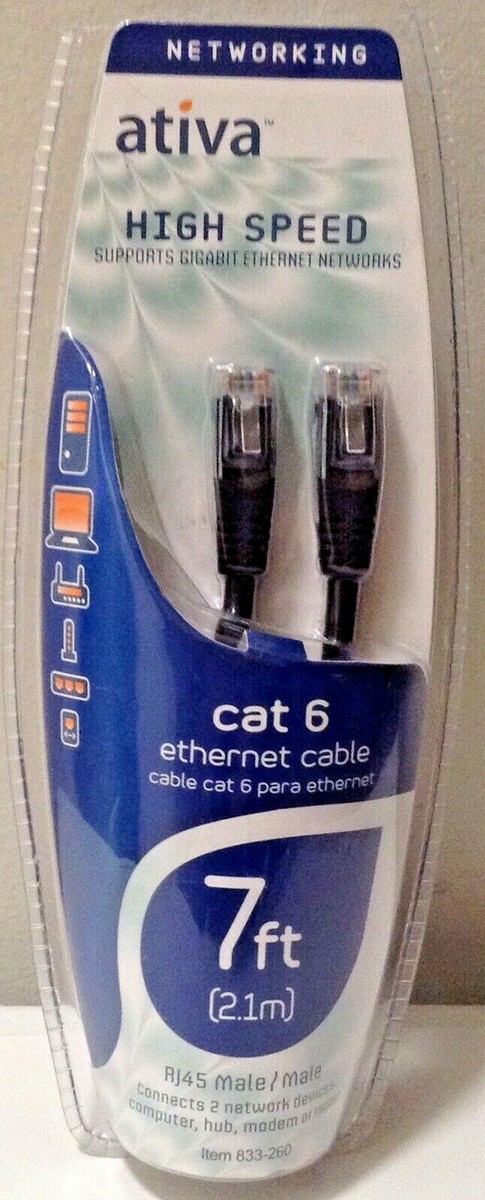 Ativa Cat 6 Ethernet Cable 100ft Blue - High Speed Network Cable For Gaming & Streaming