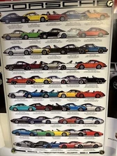 History Porsche Poster the 50 years of 911 24X36