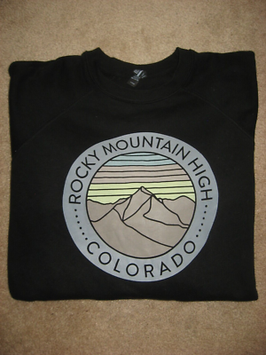 Mens Womens ROCKY MOUNTAIN HIGH COLORADO Pullover Sweatshirt Large