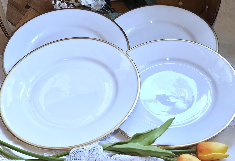 Antique PSL Imperial Austria "Duchess" Set of 4 Luncheon Plates