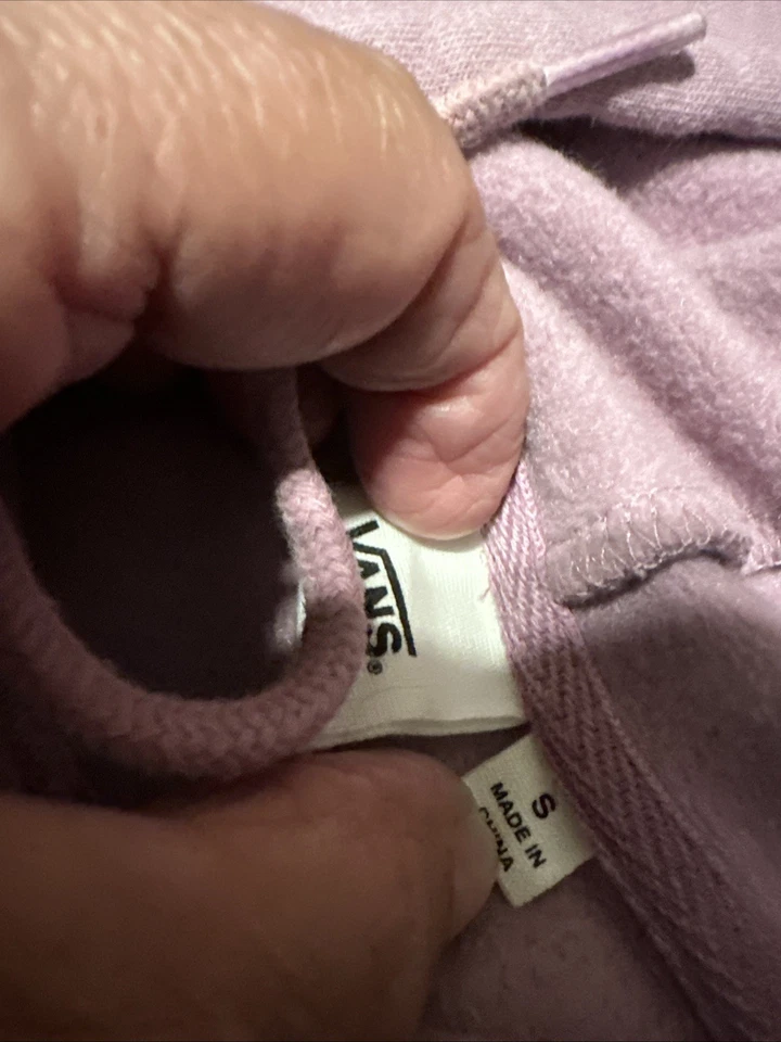 Vans Women’s Hoodie Sweatshirt S. Lavender With Silver Printing Great Cond. - Image 2 of 4