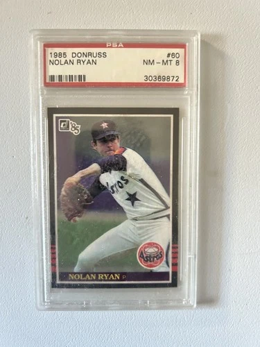 Nolan Ryan 1985 Donruss Card #60 PSA Graded 8