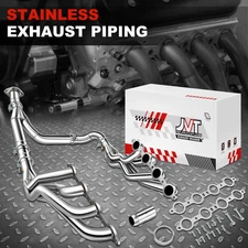 Long Tube Exhaust Manifold Header Y Pipe For 07-14 Chevy GMC 4.8L 5.3L 6.0L 6.2L