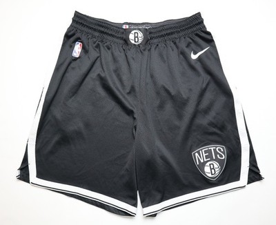NBA BROOKLYN NETS ICON EDITION SWINGMAN BASKETBALL BLACK SHORTS NIKE SIZE XL 42