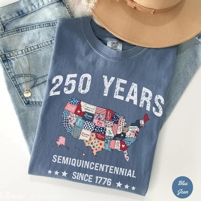 Retro Usa 250 Map Shirt, 4th of July Shirt, Celebrate