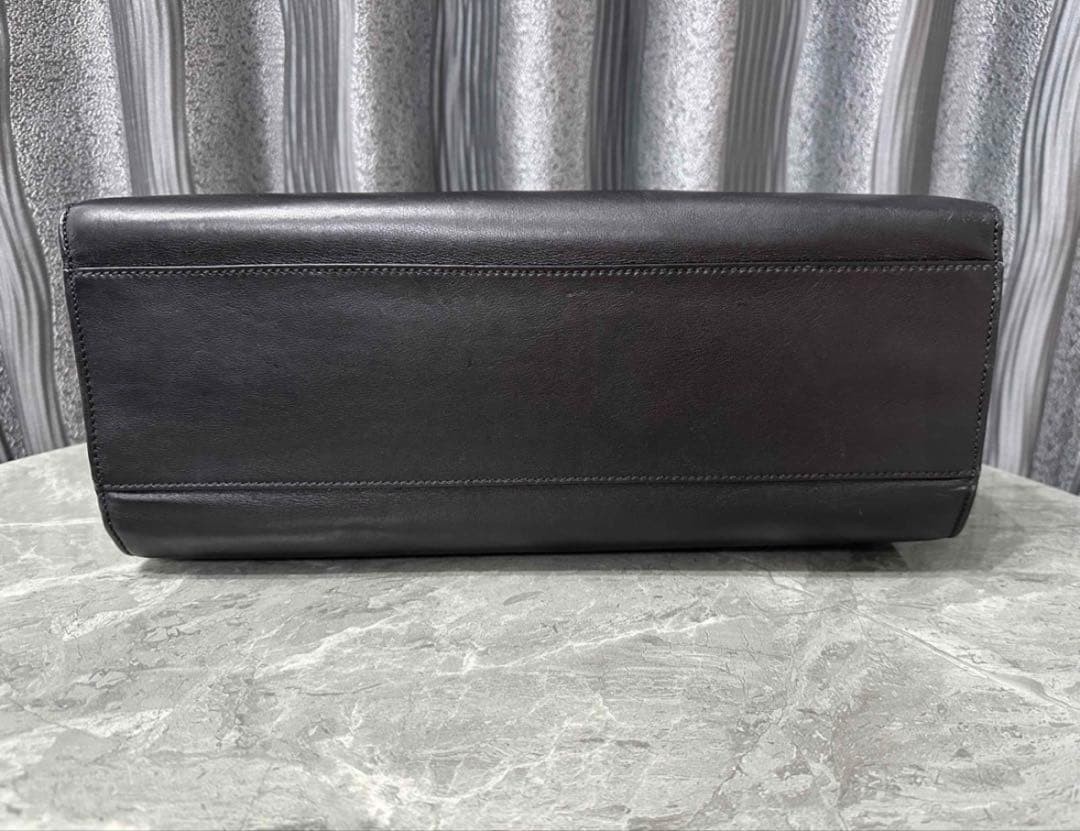 GUCCI Chain Bag Women's Tote Leather Silver Tone Authentic Good Condition thumbnail 8