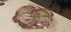 Vintage Light Pink Glass Rabbit Tea Light Holder — photo 2
