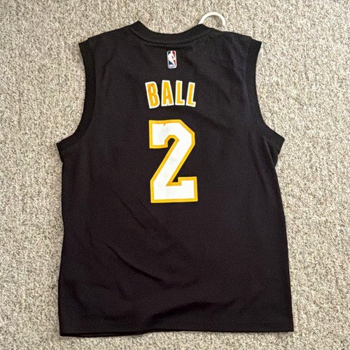 adidas Los Angeles Lakers Lonzo Ball #2 NBA Jersey Men's M Black/Gold/White