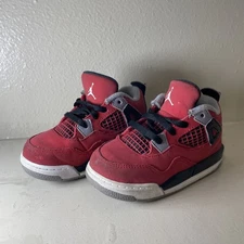 Size 6.5c - Nike Air Jordan 4 Retro Toro Bravo Red Black (TD) Toddler