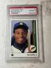 KEN GRIFFEY JR - 1989 UPPER DECK BASEBALL #1 ROOKIE CARD OLD LABEL GEM! PSA 8!