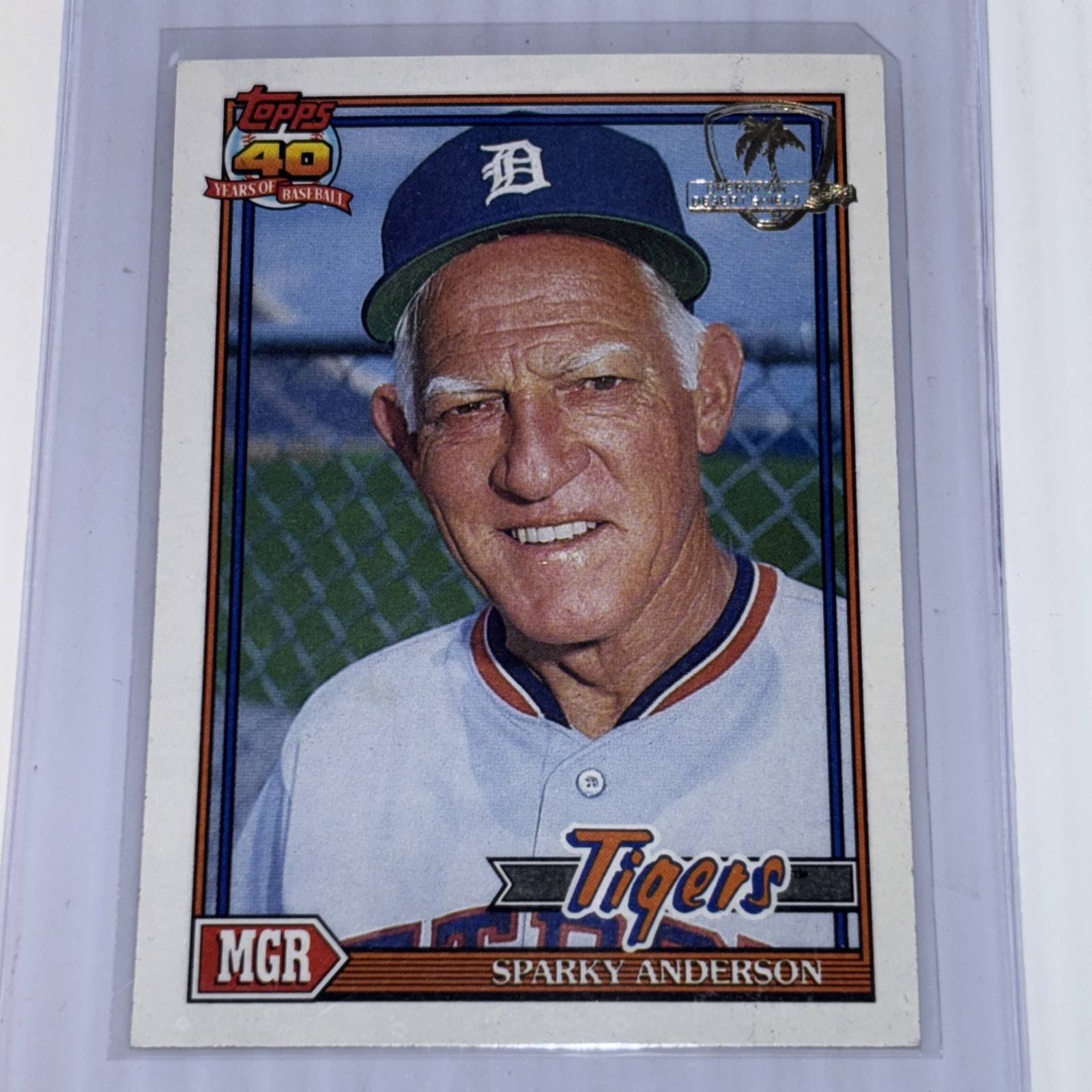 1991 Topps Desert Shield Sparky Anderson #519 Detroit Tigers NRMT