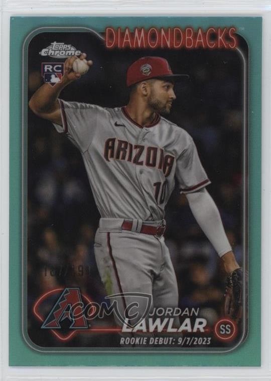 2024 Topps Chrome Update Debut Aqua Refractor /199 Jordan Lawlar Rookie RC
