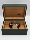 Vintage Rolex Precision 36mm White Dial 9ct Gold Manual Wind Mens Watch 7946