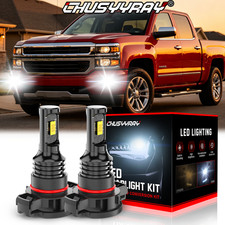 2PCS 5202/2504/H16 LED Fog Light Bulbs 6000K White For GMC Canyon 2015-2020