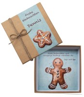 Geldgeschenk Weihnachten Verpackung Geschenk Personalisiert Natur Lebkuchenhaus