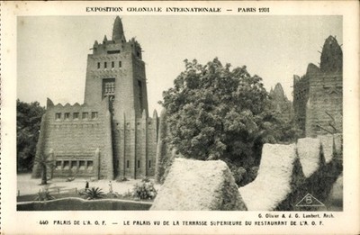Ak Paris, Expo Coloniale Internationale 1931, Palais de L'A.O.F - 5010927