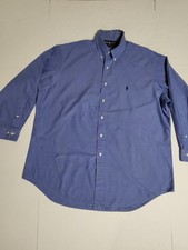  1 Polo By Ralph Lauren Long Sleeve Button Down Size Men's Large 16.5 Blue