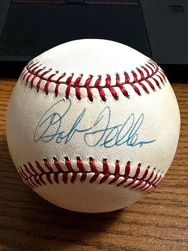BOB FELLER 5 SIGNED AUTOGRAPHED OAL BASEBALL!  Indians!  HOF!
