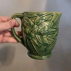 Green Ceramic Glossy Pitcher McCoy  morning glory