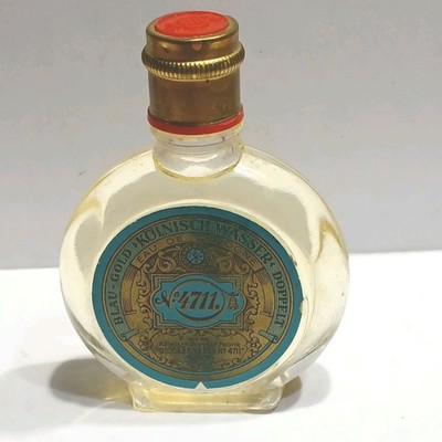 Vintage No 4711 Blau-Gold Kolnisch Wasser Doppelt Eau De Cologne Perfume .85 oz