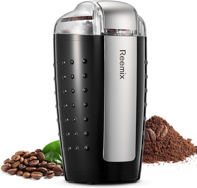 Elektrische Kaffeebohnen Mahlwerk One Touch Bedienung 100g Fassungsvermögen. 200W - Schwarz