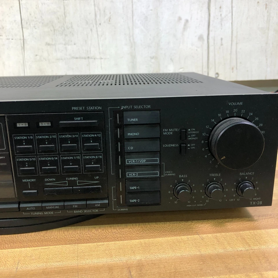 Onkyo TX-28 Quartz Synthesized Tuner Amplifier Receiver Tested Works - Image 4 of 4