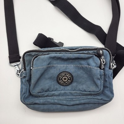 Kipling Blue Nylon Crossbody Bag Travel Organizer Shoulder Purse