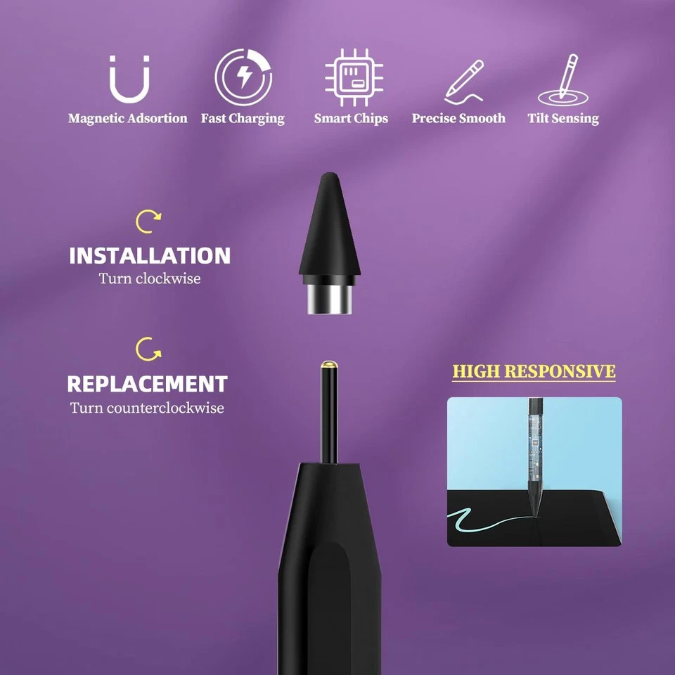 Stylus Pen for Apple iPad 10/9/8/7/6th Gen/Pro 11/12.9''/ Mini 5/6th,Air 5th/4th - Image 3 of 4