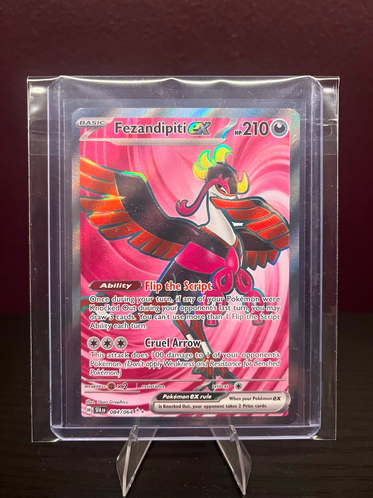 Pokemon Company Fezandipiti ex 084/064 SV Shrouded Fable UR Full Art Holo ENG