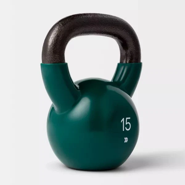 ALL IN MOTION KETTLEBELL 15LB IRON WEIGHT FOR LEGS & UPPER BACK - Scratch & Dent - Image 4 of 4