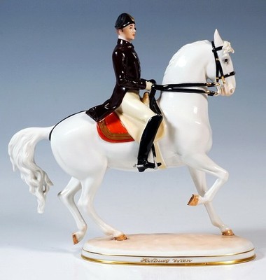 Augarten Horse Vienna Spanish Riding School Canter With Rider Döbrich Mnr: 1592