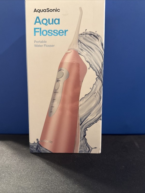 AquaSonic Aqua Flosser Portable Cordless Water Flosser Rechargeable Pink