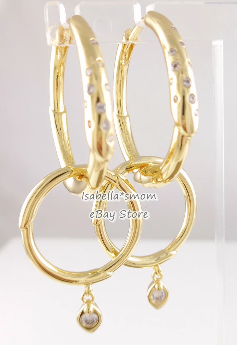 White gold 2024 hoop earrings pandora