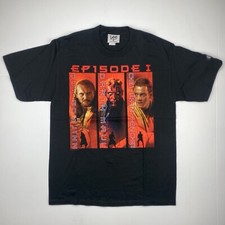 VTG Lee Sport Star Wars Episode 1 The Phantom Menace T-shirt Men Size L 1999
