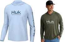 HUK Men's Pursuit Vented Long Sleeve , Fishing Shirt