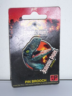 Jurassic Park JP - Pins Anstecknadel Brosche Vintage - MOC auf Karte - Raptor (C232)