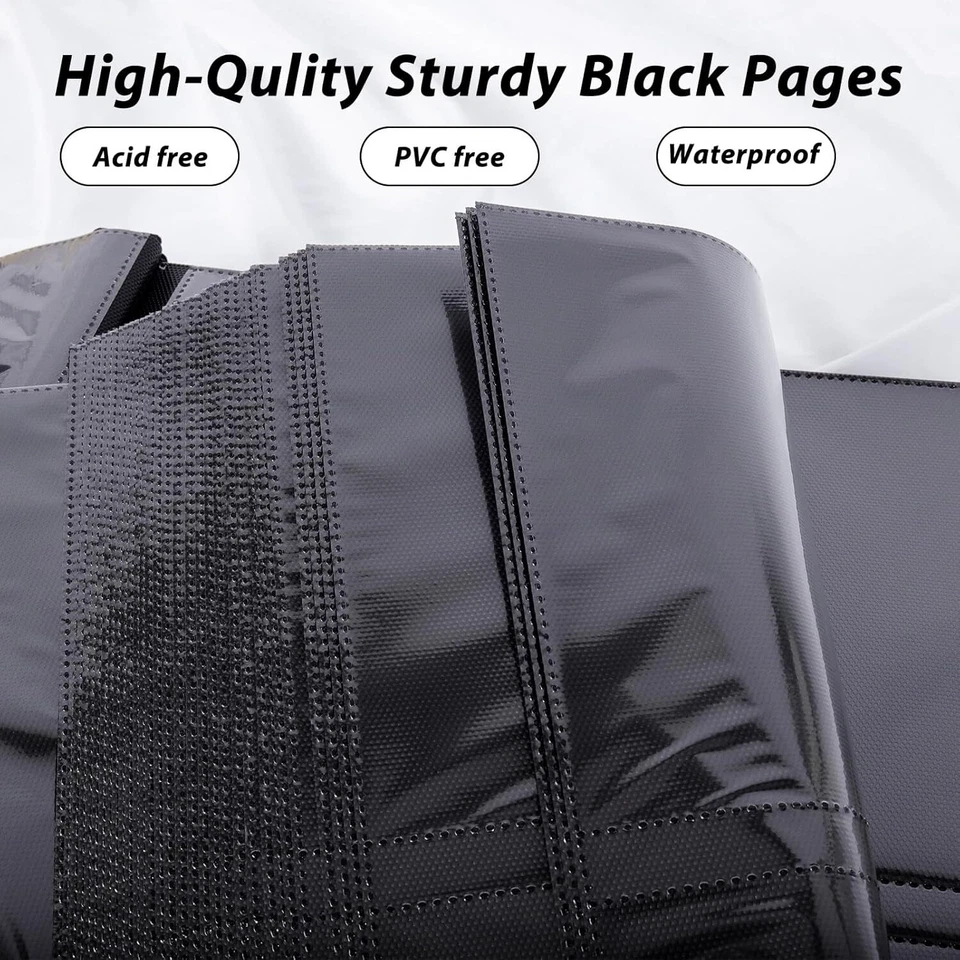 Photo Album 4x6 600 Photos Black Pages Leather Cover Family Photo Albums - Image 3 of 4