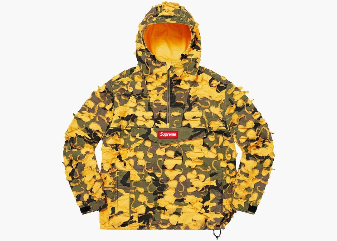 SUPREME x GRIFFIN ANORAK JACKET YELLOW CAMO - SIZE XL - FW22