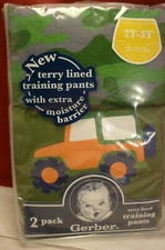 GERBER 2 PACK TRAINING PANTS TERRY LINED CAMO 2T-3T