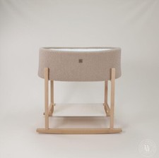 Stubenwagen Teddy in der Farbe Beige, Bollerwagen mit Matratze, Spannbettlaken